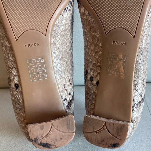 Prada heels ST Pitone Roccia Snake print heels sz 38.5 - Picture 11 of 12